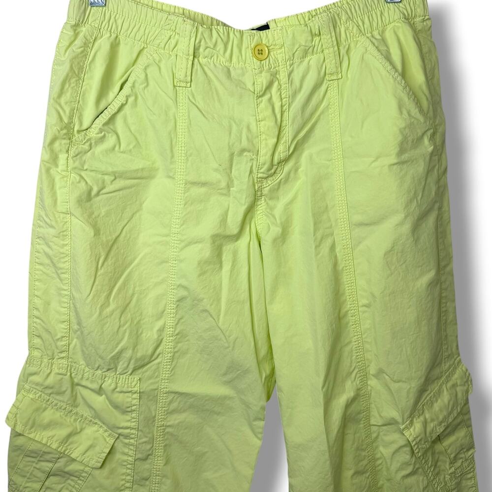 BDG Urban Outfitters NWOT Lime Y2K Low Rise Baggy Wide Leg Cotton Cargo Pant - Picture 6 of 11